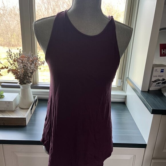 Loft Purple Back Knot Tank Size M Excellent condition - Picture 2 of 2
